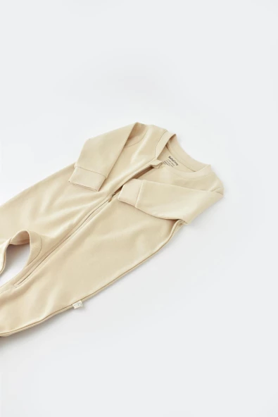 Bebek Fermuarlı Tulum, %100 Organik Pamuk, Bebek ve Yenidoğan Serisi - CSY3033 - 3