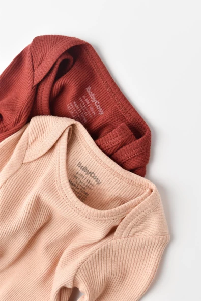 Bebek 2 Parça Uzun Kollu Body, %50 Modal Kumaş - %50 Organik Pamuk, Bebek ve Yenidoğan Serisi - 2