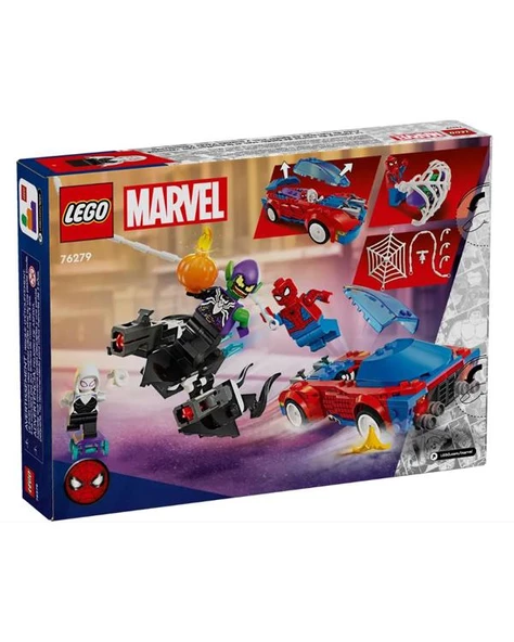 Lego Örümcek Adam Yarış Arabası ve Venom Green Goblin 76279