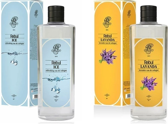 Rebul Ice Kolonya 270 ml + Rebul Lavanda Kolonya 270 ml 2'li Set