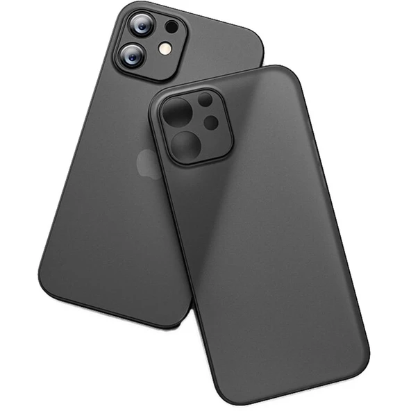 Apple iPhone 12 Mini Kılıf Ultra İnce Hayalet Sert Kapak - 4