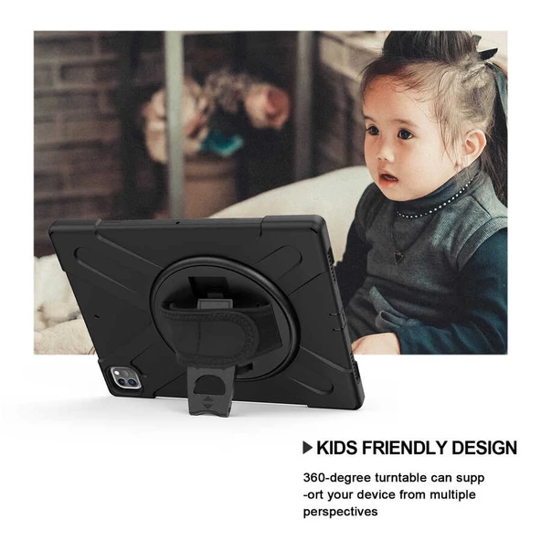 Apple iPad Pro 12.9 5. Nesil 2021 Kılıf Defender Askılı Zırhlı Tank Case A2378 A2379 A2461 A2462 - 5