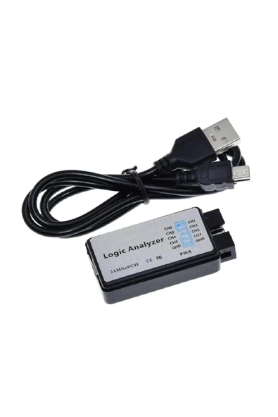 Usb Lojik Analizör 24 mhz 8 Kanal - Spı I2c Uart Can Dmx512 Profesyonel Data Inceleme Debug Aracı - Resim 5