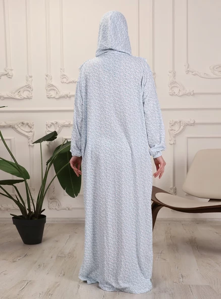 %100 Pamuk Başörtülü Tek Parça Namaz Elbisesi - 3