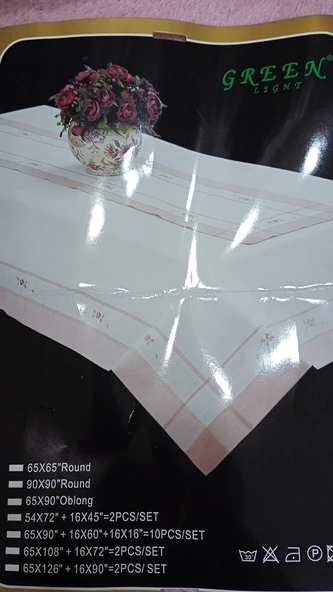 Maraş işi Green lıght Yemek Seti 10 parça krem/ BORDO