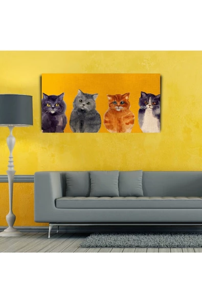 Yavru Kediler Canvas Tablo (60x120) - 3