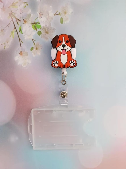Köpek Silikon Yoyo Yaka Kartlığı Yatay Dikey Kart Koruyucu