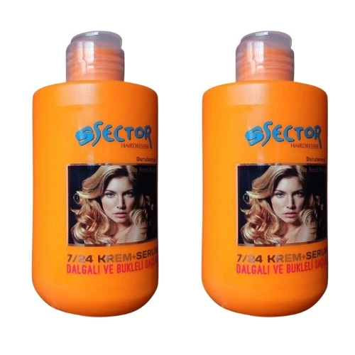 Sector  Turuncu 7/24 Saç Kremi Dalgalı Saçlar İçin 300ml 2 Li Set - 2