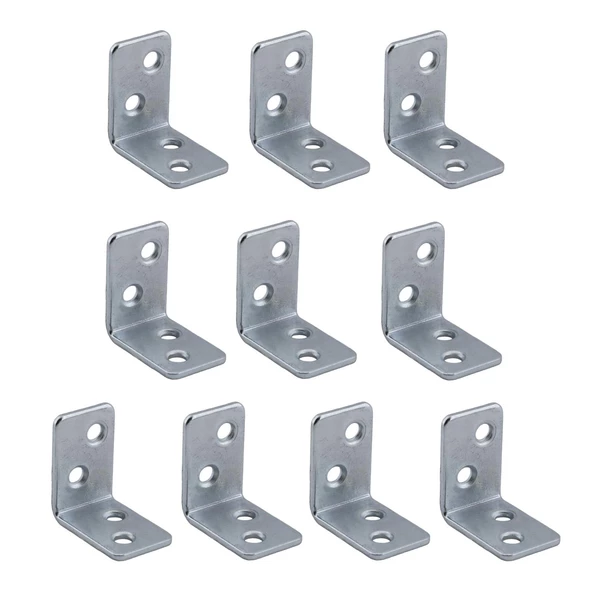 Mobilya Eşya Dolap Duvara Sabitleyici Köşebent Bağlantı Aparatı L Demiri Gönye 30x30x20 Mm (10 ADET) - 2