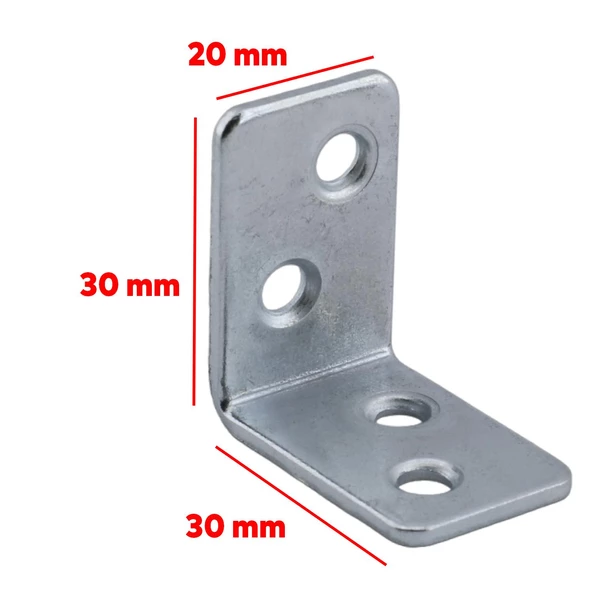 Mobilya Eşya Dolap Duvara Sabitleyici Köşebent Bağlantı Aparatı L Demiri Gönye 30x30x20 Mm (10 ADET) - 3
