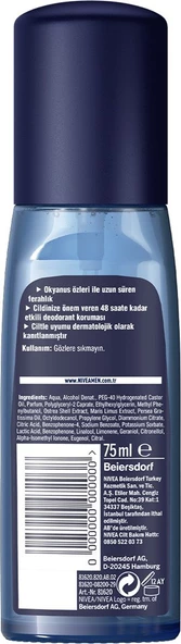Nivea Pump Deodorant Aile Paketi,Pump Sprey Fresh Kadın Deodorant 75 ml,Men Pump Sprey Fresh Erkek D - 6
