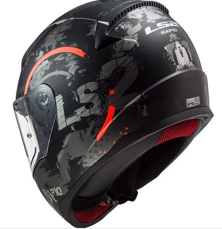 LS2 RAPID CIRCLE MAT TITANIUM-TURUNCU KASK ( SİYAH+BEYAZ CAM ) - 2
