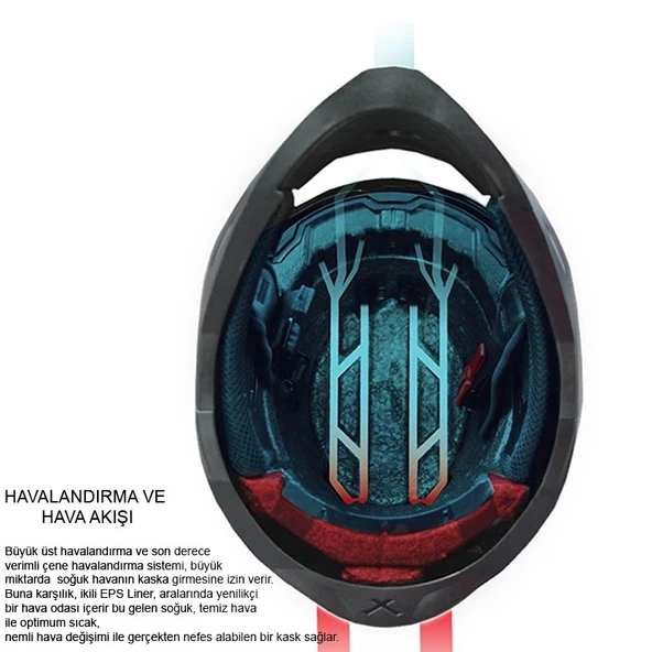 NEXX SX.100 ENIGMA MAT SİYAH-BEYAZ KASK - Resim 3