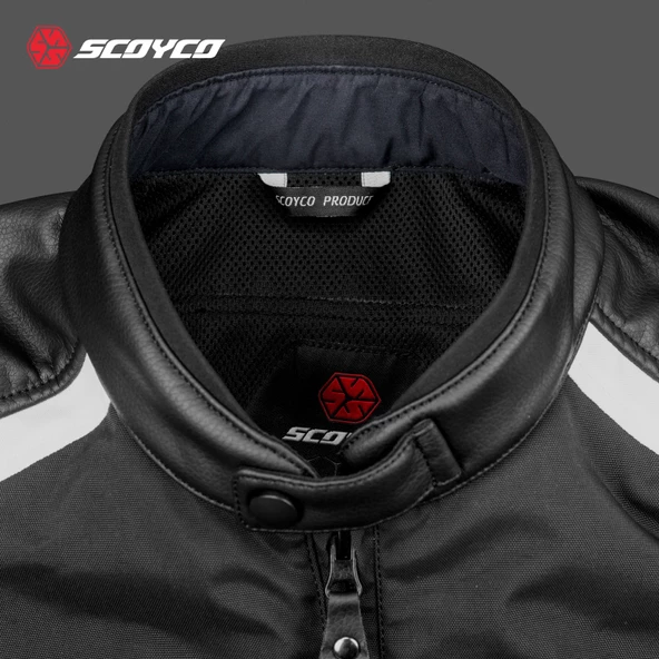 SCOYCO JK152 4 MEVSİM MONT DERİ KIRMIZI - 8