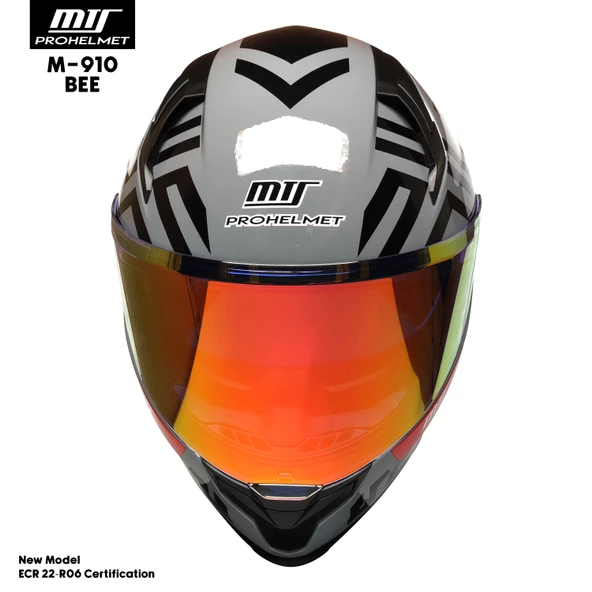 MTS M-910 BEE GÜNEŞ VİZÖRLÜ KASK (KIRMIZI CAMLI) - 3