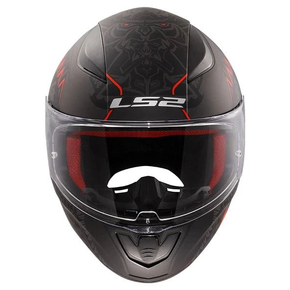 LS2 RAPID TAKAROA MAT SİYAH-KIRMIZI KASK - 6