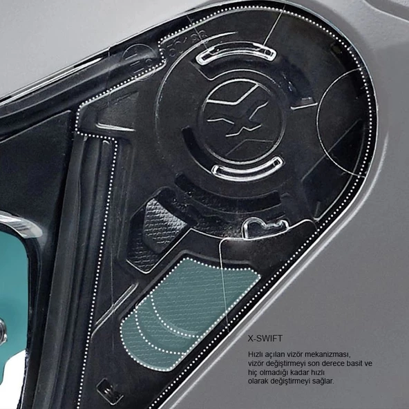 NEXX SX.100R ABISAL SARI-MAVİ KASK - Resim 5