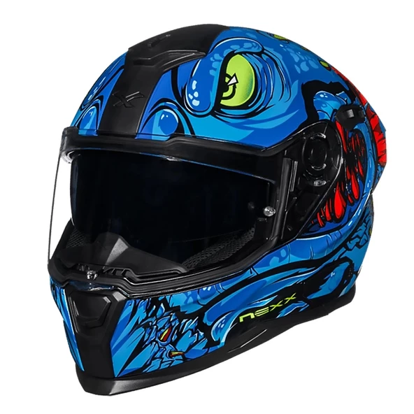 NEXX SX.100R ABISAL MAVİ KAPALI KASK - Resim 2