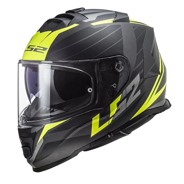 LS2 STORM 2 NERVE MAT SİYAH-NEON SARI KASK