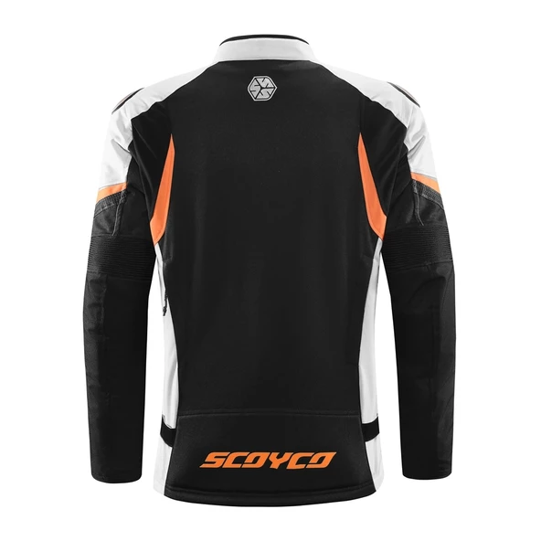 SCOYCO JK176 4 MEVSİM MONT SİYAH-BEYAZ-TURUNCU - 3