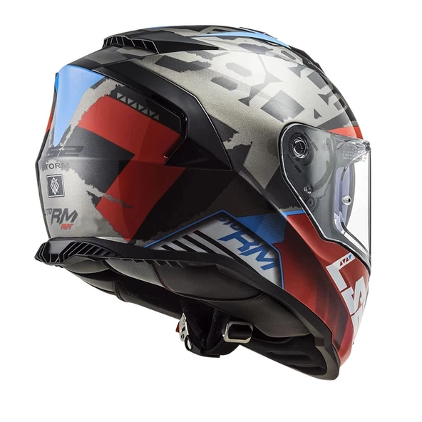 LS2 STORM 2 SPRINTER MAT SİYAH-KIRMIZI-TITANIUM KASK - 2