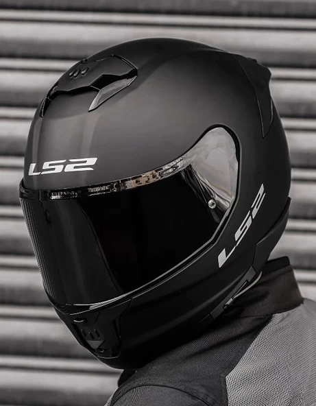 LS2 STREAM 2 MAT SİYAH KASK ( SİYAH+ŞEFFAF CAM ) - Resim 4