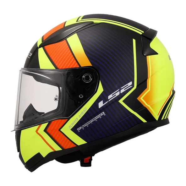 LS2 RAPID 2 EXTRA MAT NEON SARI-NAVY MAVİ KASK - 4