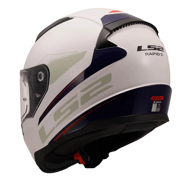 LS2 RAPID 2 DRIVEWAY BEYAZ-MAVİ-KIRMIZI KASK - 3