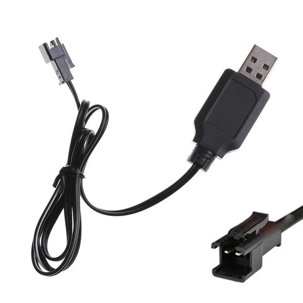 Usb Oyuncak Pili Şarj Aleti 4.8v 2 Pin Küçük Soket