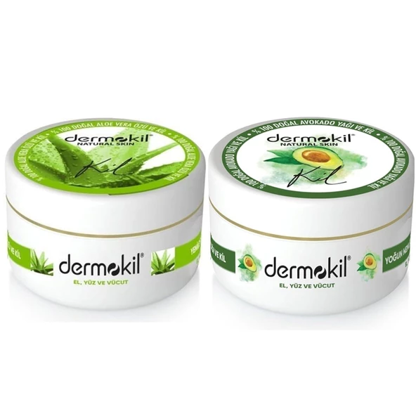 Dermokil Natural Aloe Vera El ve Yüz Bakım Kremi 300 ML + Avokado Özlü Krem 300 ML