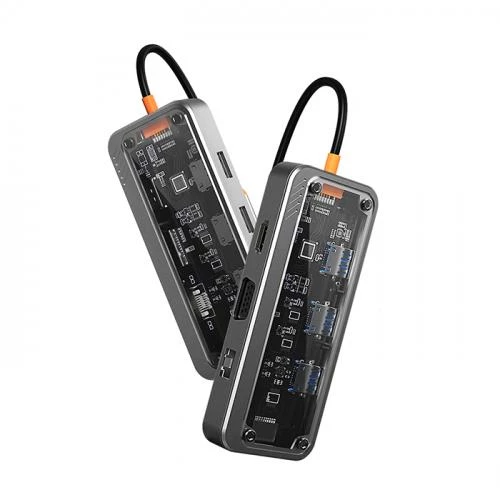 Polham 10in1 100 Type C Çoğaltıcı HUB, 1x Type C, 3x USB, 1x HDMİ, 1x RJ45, 1x SD/TF, 1x VGA, 1x 3.5MM Aux