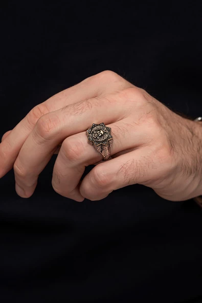 Selçuklu Devleti Kartalı 925 Gümüş Erkek Yüzük - Resim 5