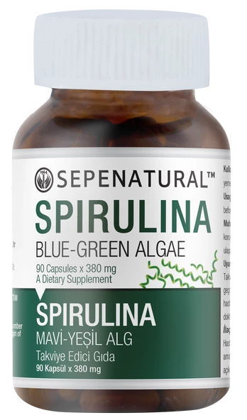 Spirulina 90 Kapsül Mavi-Yeşil Alg Siprulina Yosun Hapı