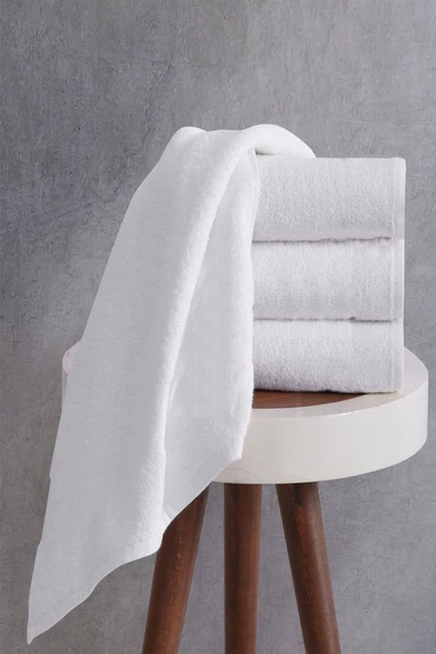 4 lü El Yüz Havlu Takımı Pamuklu Desensiz Düz Renk Havlu Seti 50x90 Cm - 9