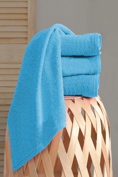 4 lü El Yüz Havlu Takımı Pamuklu Desensiz Düz Renk Havlu Seti 50x90 Cm - 7