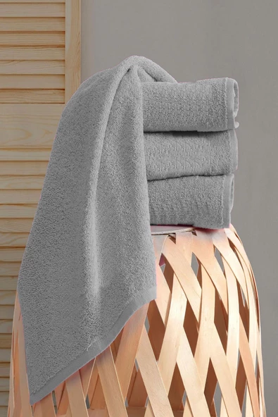 4 lü El Yüz Havlu Takımı Pamuklu Desensiz Düz Renk Havlu Seti 50x90 Cm - 2