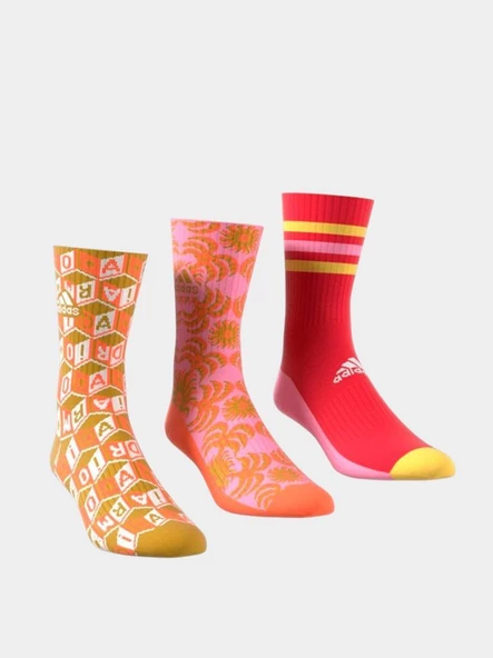 Adidas IS3342 Farm Rio Bilekli Renkli 3'lü Çorap - 3