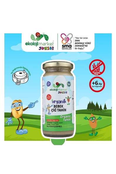 Organik Bebek Çiğ Tahin Glutensiz Taş Değirmende Çekilmiştir 230 gr - 2