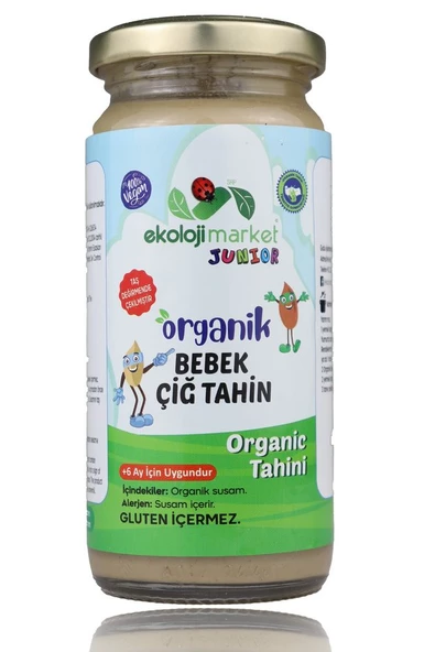 Organik Bebek Çiğ Tahin Glutensiz Taş Değirmende Çekilmiştir 230 gr