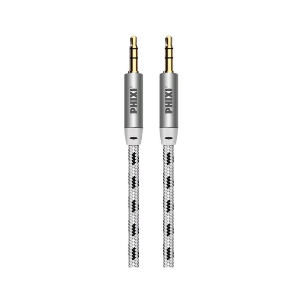 Phixi Basic A810 Hasır Örgü 3.5mm Aux Kablo - 7