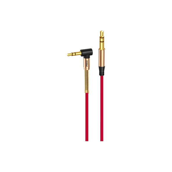 Phixi Basic A811 'L' Kesim Metal Başlıklı ve Yaylı 3.5mm Aux Kablo - 3