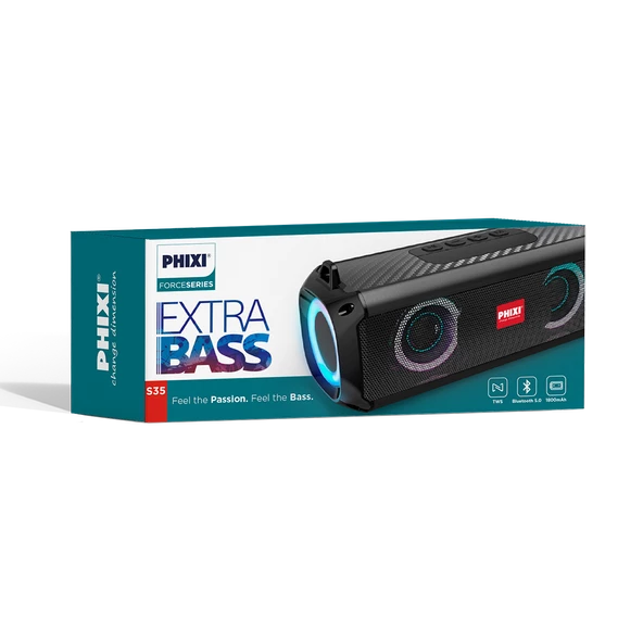 Phixi Force S35 TWS Extra Bass Bluetooth Hoparlör - 4