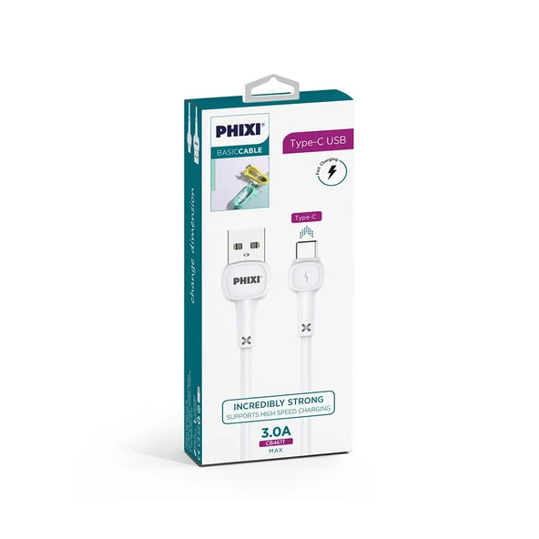Phixi Basic CB461T Type-C USB Şarj ve Data Kablo - 2