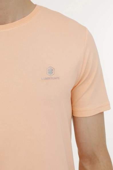 Lumberjack 4M M-CT110 Bsc C Nk Erkek Kısa Kollu Tişört M-CT110 Samon - Resim 2