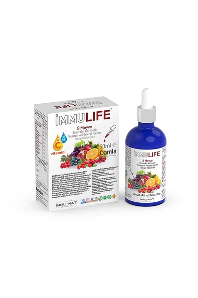 İmmu Life 8 Meyve Karışımlı Ekstrakt 50 ml Drop