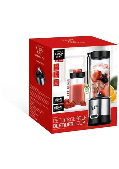 Cook Eat GN-A02 Şarjlı 450 ml Paslanmaz Blender