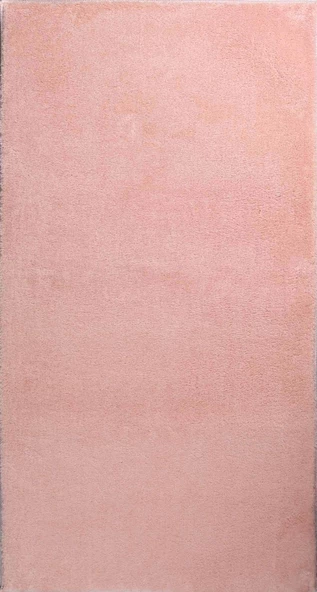 Dekoratif Puffy Peluş Yumuşak Kaymaz Taban Kesme Halı Yolluk Pembe - 2