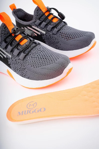 Muggo JETSON Günlük Unisex Çocuk Garantili Bağcıklı Rahat Sneaker Spor Ayakkabı - 8