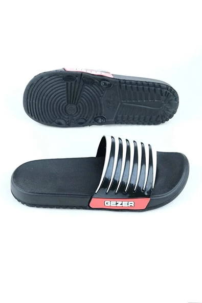 Gezer Erkek Terlik Rahat Taban Lüx Banyo Havuz Plaj 12470 Siyah ürün görseli