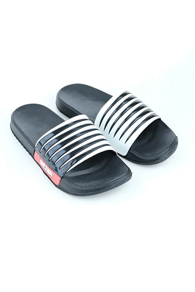 Gezer Erkek Terlik Rahat Taban Lüx Banyo Havuz Plaj 12470 Siyah - Resim 3